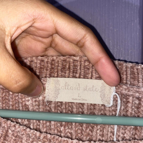 Altar’d State Blush Pink Knit Sweater Women’s L Soft Chunky Pullover Cozy Fall - Picture 3 of 3
